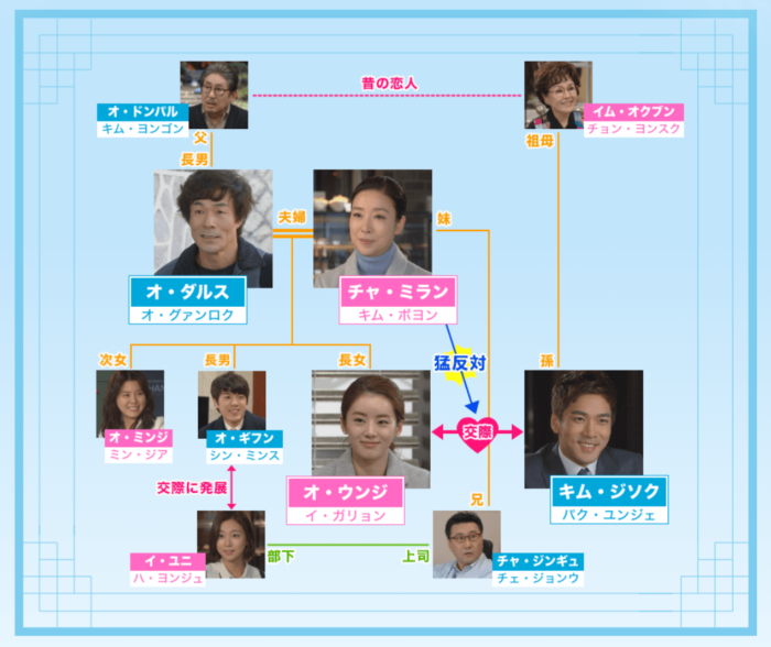 韓国ドラマ【不屈の婿】の相関図とキャスト情報